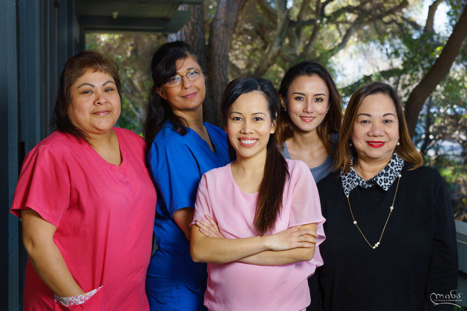 Katrina Le with staff